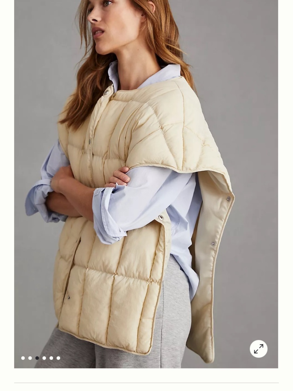 Anthropologie Jacket Women’s One Size Quilted Short Sleeve Puffer Vest Pilcro